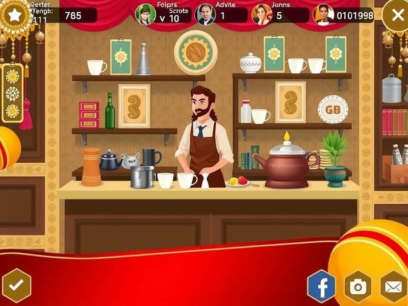 Maverick Chai Frenzy Diwali edition with golden decorations